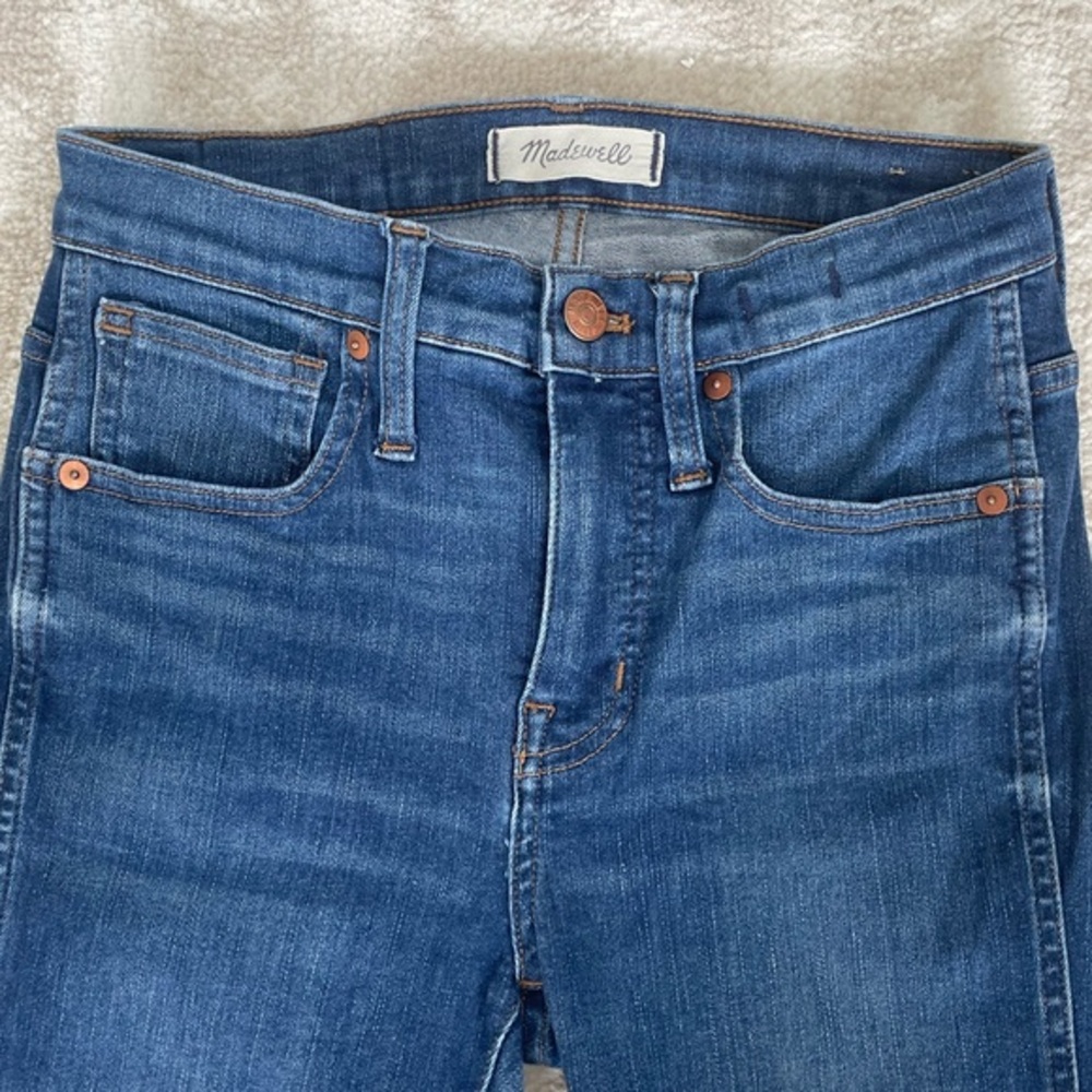 Madewell Jeans 9” High Rise Skinny Jeans Size 25 Dark Blue Denim
